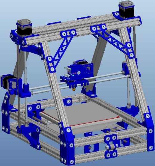 孟德尔3D打印机3D模型缩略图