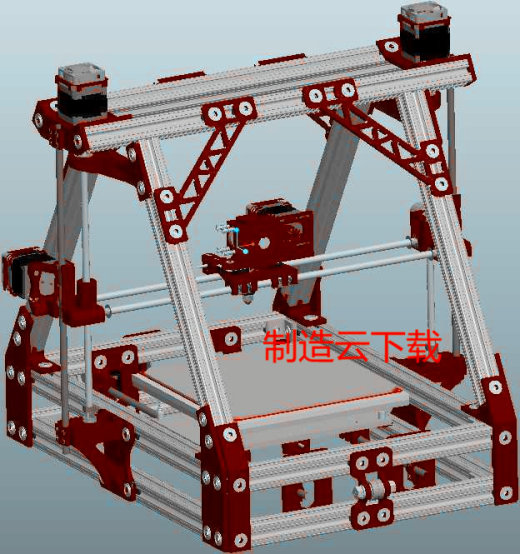 孟德尔3D打印机3D模型缩略图