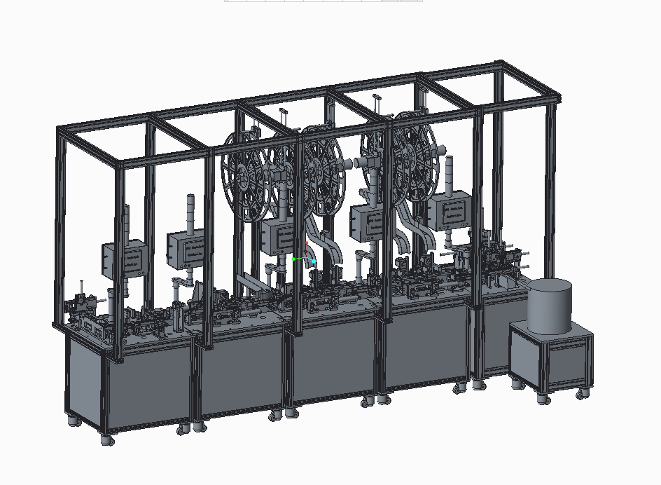 自动插针机生产线、组合插针机3D模型