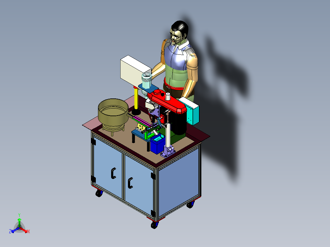 自动攻牙机设备3D模型