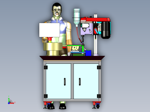 自动攻牙机设备3D模型前视缩略图