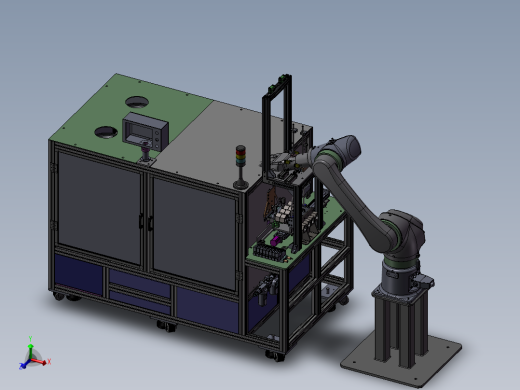 滾筒支架組件设备模型