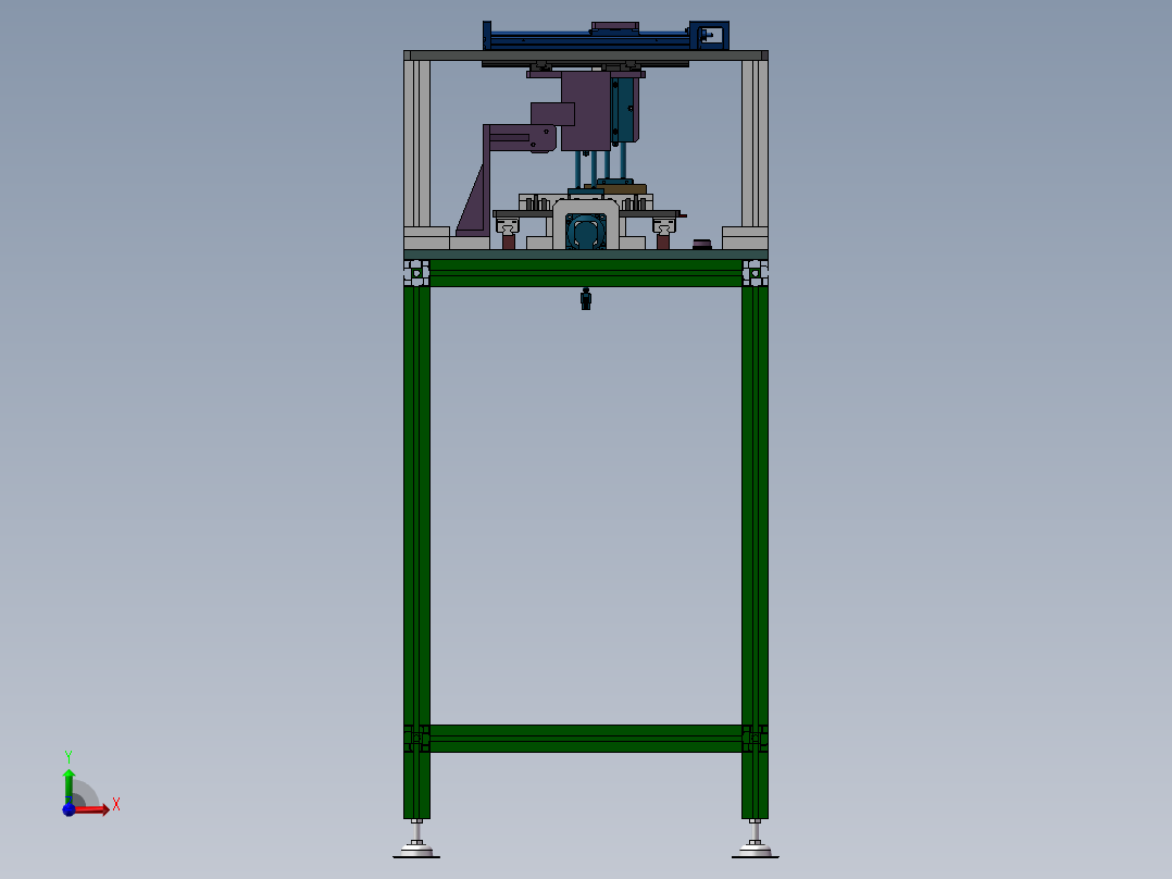 644羊毛刷打磨设备（三工位）前视图