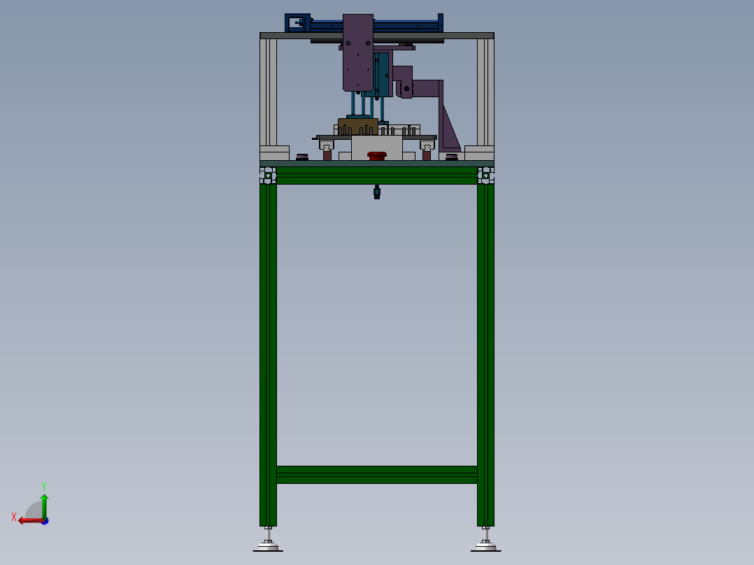 644羊毛刷打磨设备（三工位）后视图