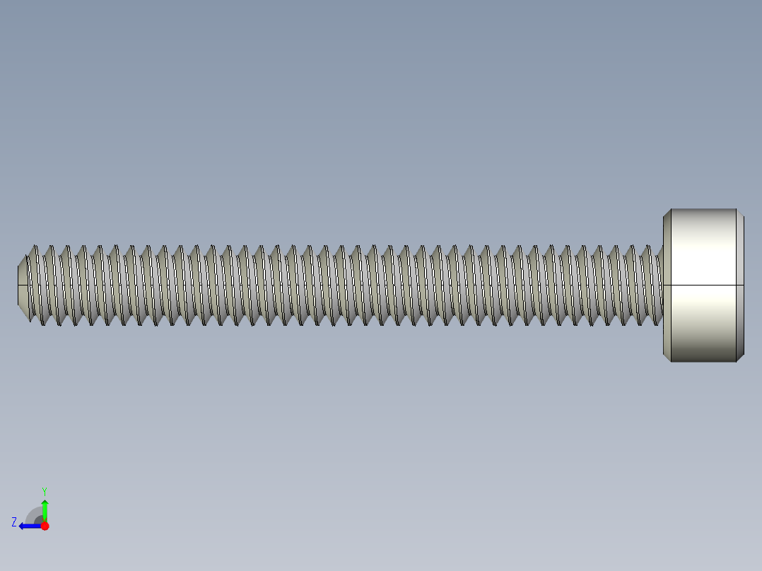 M2 x 0.4mm Thread 16mm LONG SOCKET HEAD CAP SCREW.IGS右视图