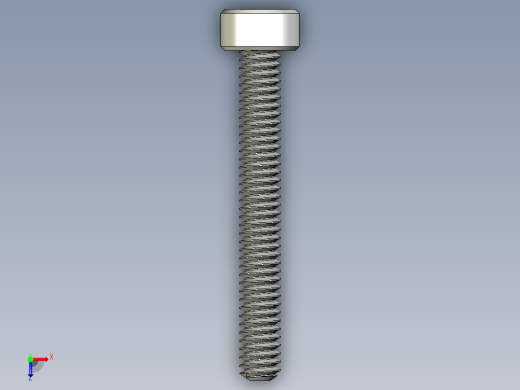 M2 x 0.4mm Thread 16mm LONG SOCKET HEAD CAP SCREW.IGS俯视缩略图