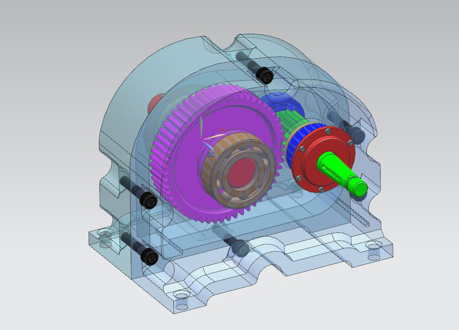 一级减速器三维建模及cad图纸资料