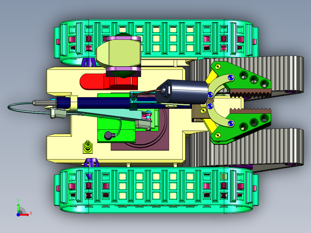 基于抓取任务的运动控制小车前视图