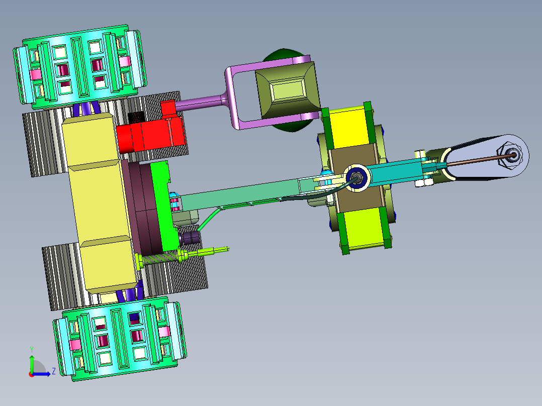 基于抓取任务的运动控制小车左视图