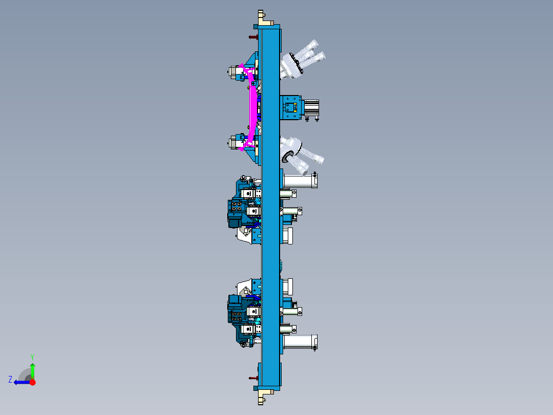 副车架上部钣金单件焊接治具右视图