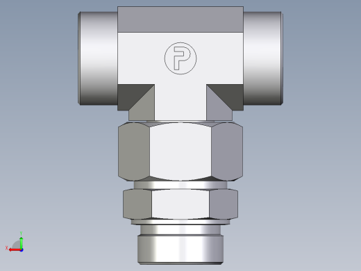 卡套式工业通用硬管接头EO_Assembled_adjustable_standpipe_branch_tee_EVT38SROMD71后视缩略图