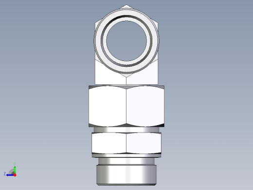 卡套式工业通用硬管接头EO_Assembled_adjustable_standpipe_branch_tee_EVT38SROMD71右视缩略图