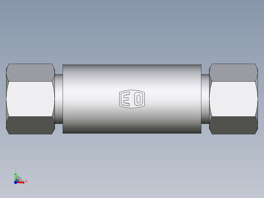 卡套式工业通用硬管接头EO_Weld_bulkhead_fitting_ESV10S前视图