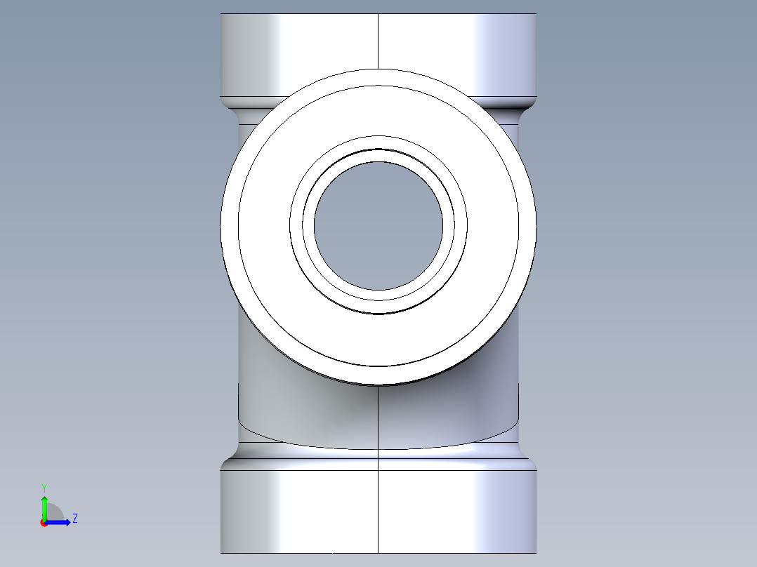 船舶管路系统S16_SeaDrainPLUS_DoubleSanitaryReducingTee-SxSxSxS_37E261931_3in Sea Drain Plus - Sanitary Double Reducer Tee - SxSxSxS左视图