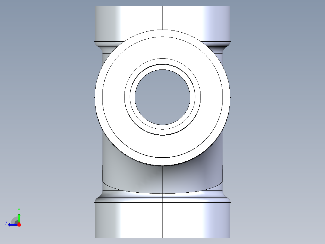 船舶管路系统S16_SeaDrainPLUS_DoubleSanitaryReducingTee-SxSxSxS_37E261931_3in Sea Drain Plus - Sanitary Double Reducer Tee - SxSxSxS右视图