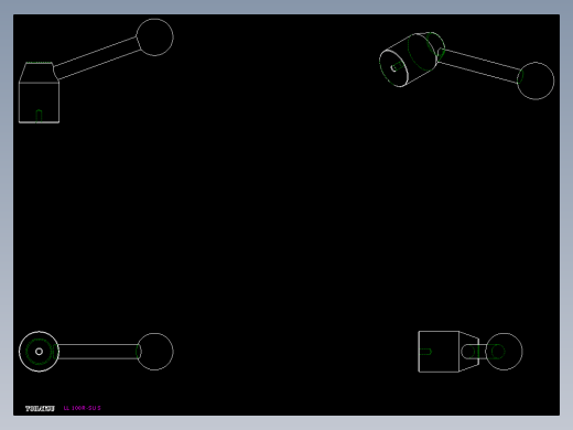 把手(不銹鋼製)LL-2D多系列多零件图纸模型