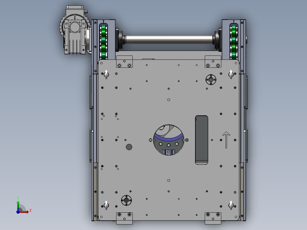 倍速链旋转台前视图