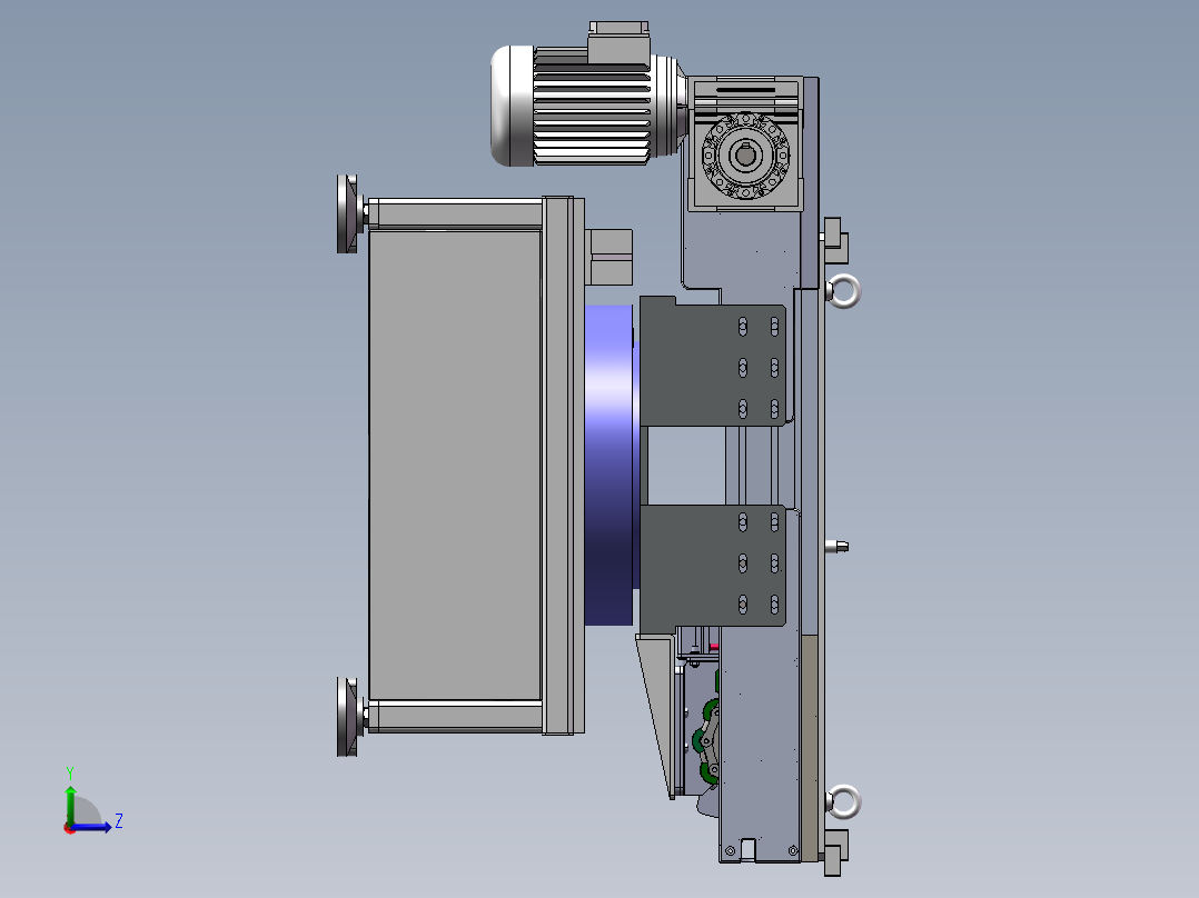 倍速链旋转台左视图