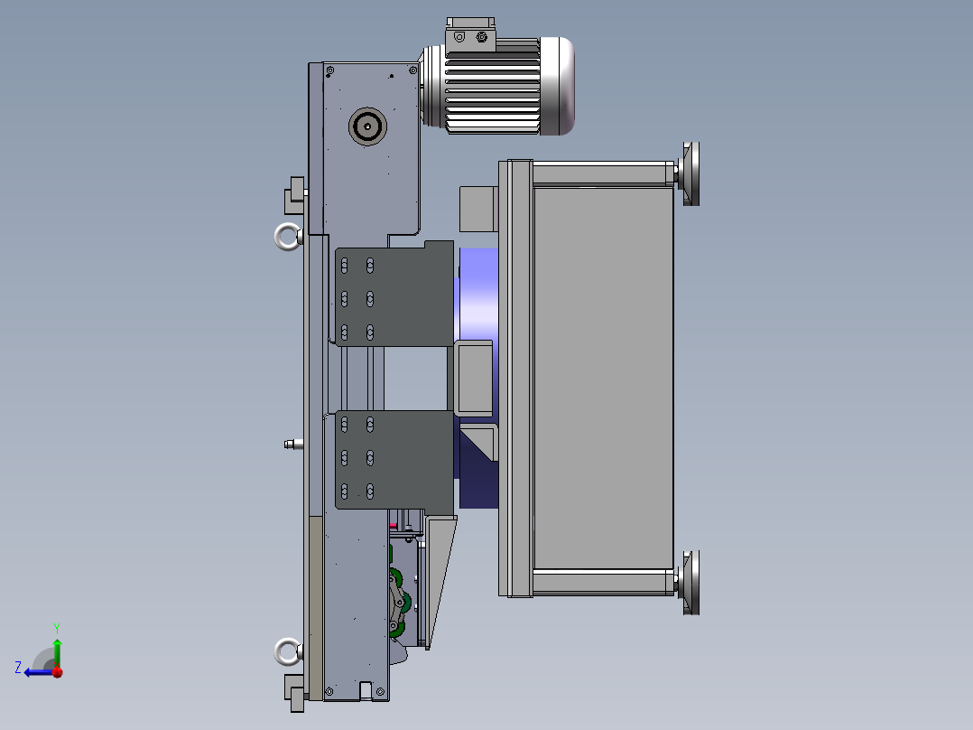 倍速链旋转台右视图