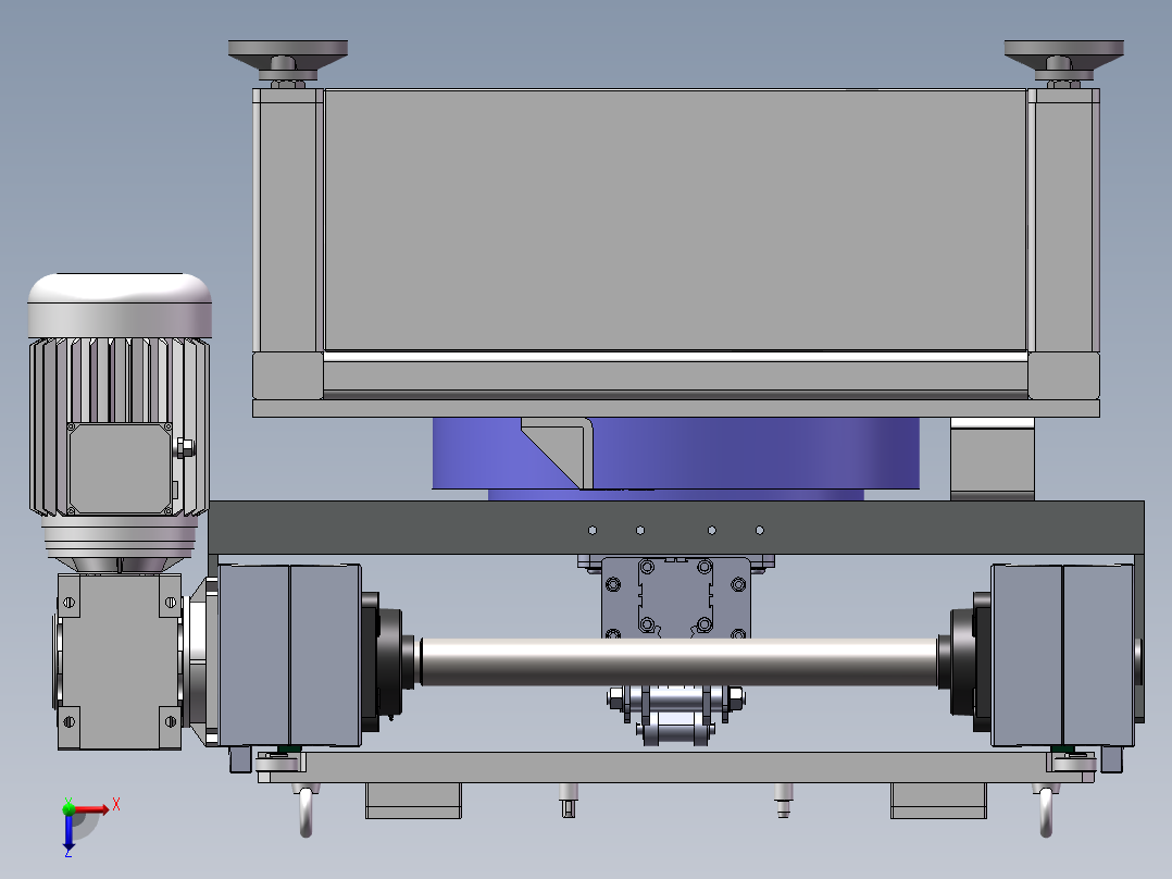 倍速链旋转台俯视图