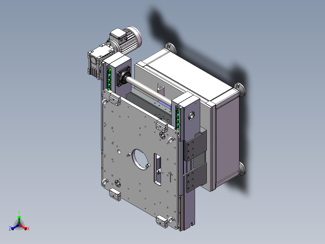 倍速链旋转台正等轴测图