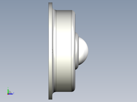 彈簧式萬向滾珠14-3D多系列多零件图纸模型左视缩略图