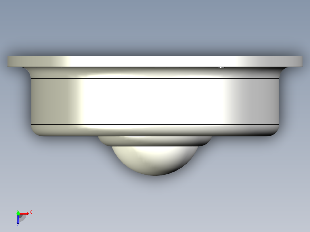 彈簧式萬向滾珠14-3D多系列多零件图纸模型俯视图