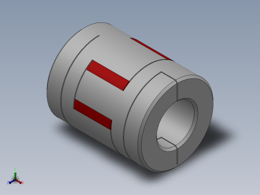 LZQ系列梅花联轴器[LZQ-20×25-10×10]正等轴测缩略图