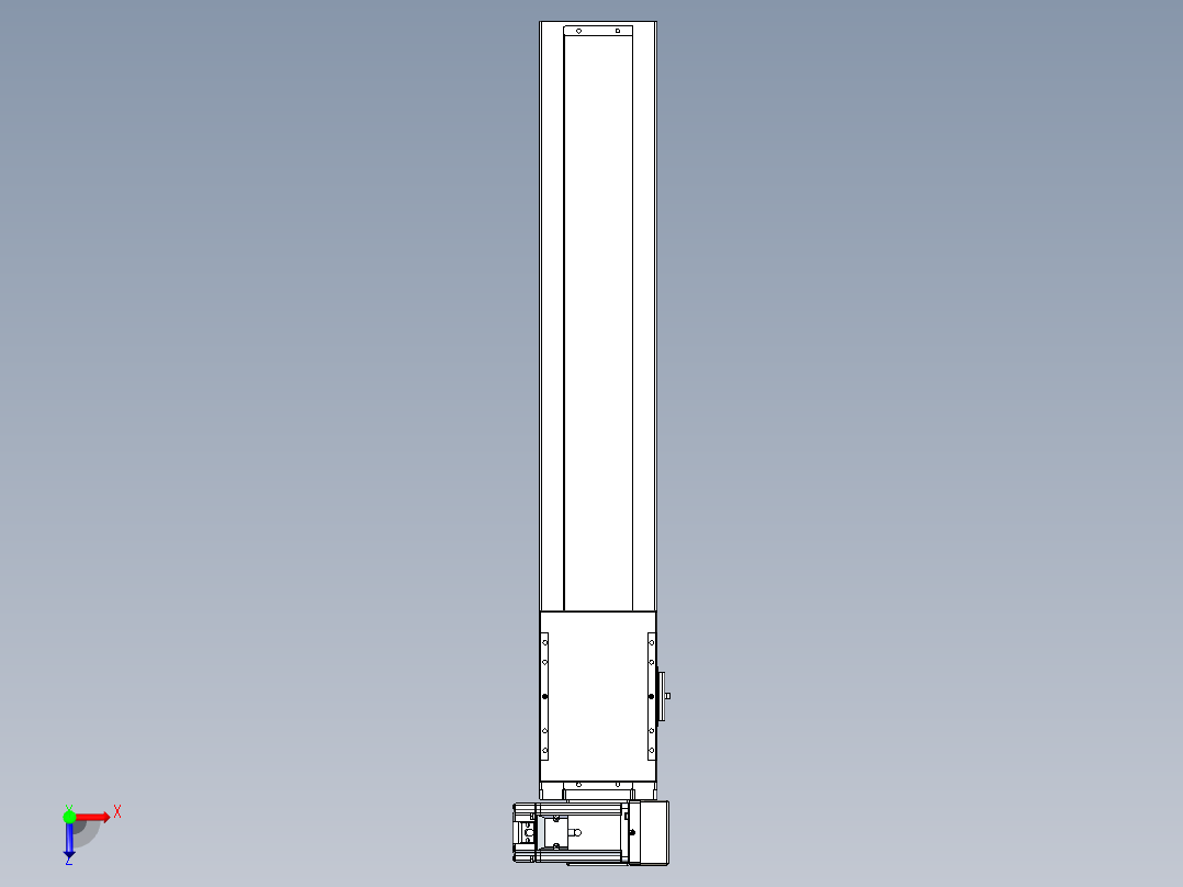 同步带全封闭直线模组TPA-HCB-120D-90-L550-RU-C-P40-N3俯视图