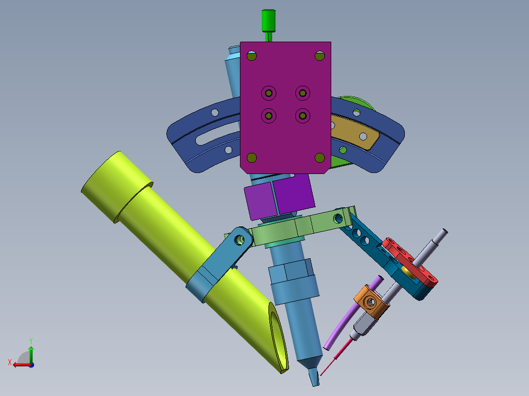 烙铁焊接组件后视图