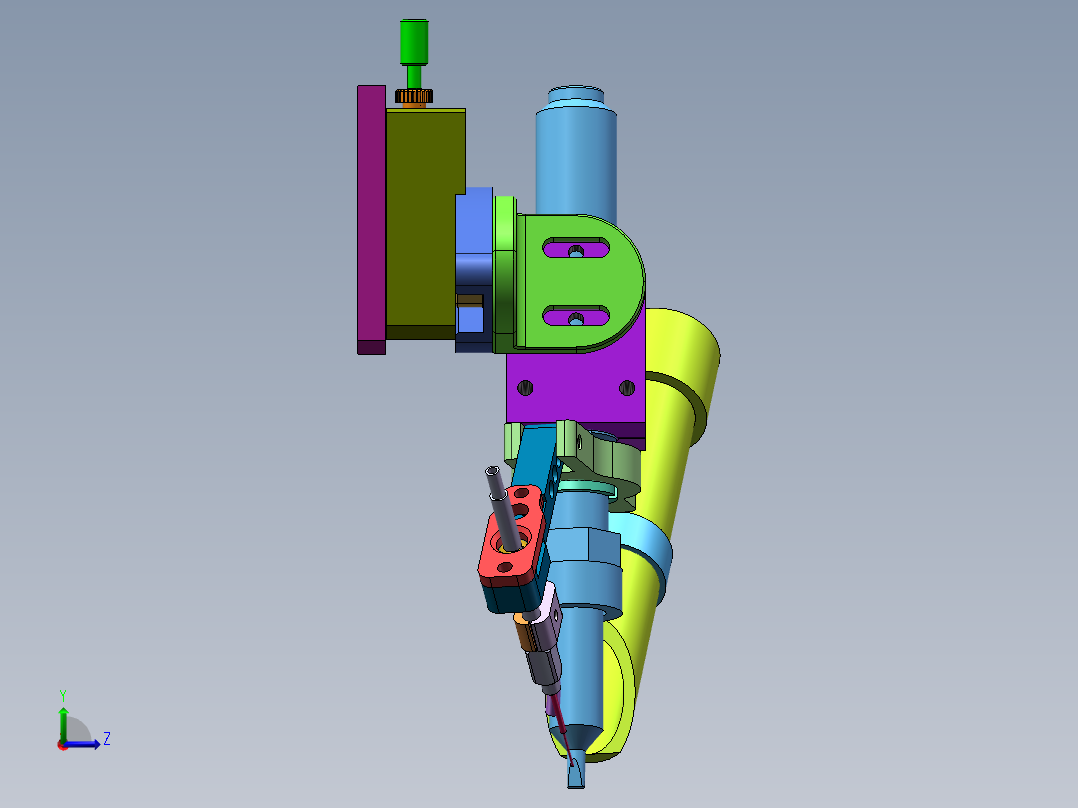 烙铁焊接组件左视图