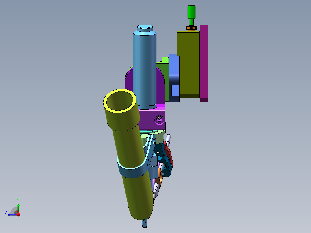 烙铁焊接组件右视图