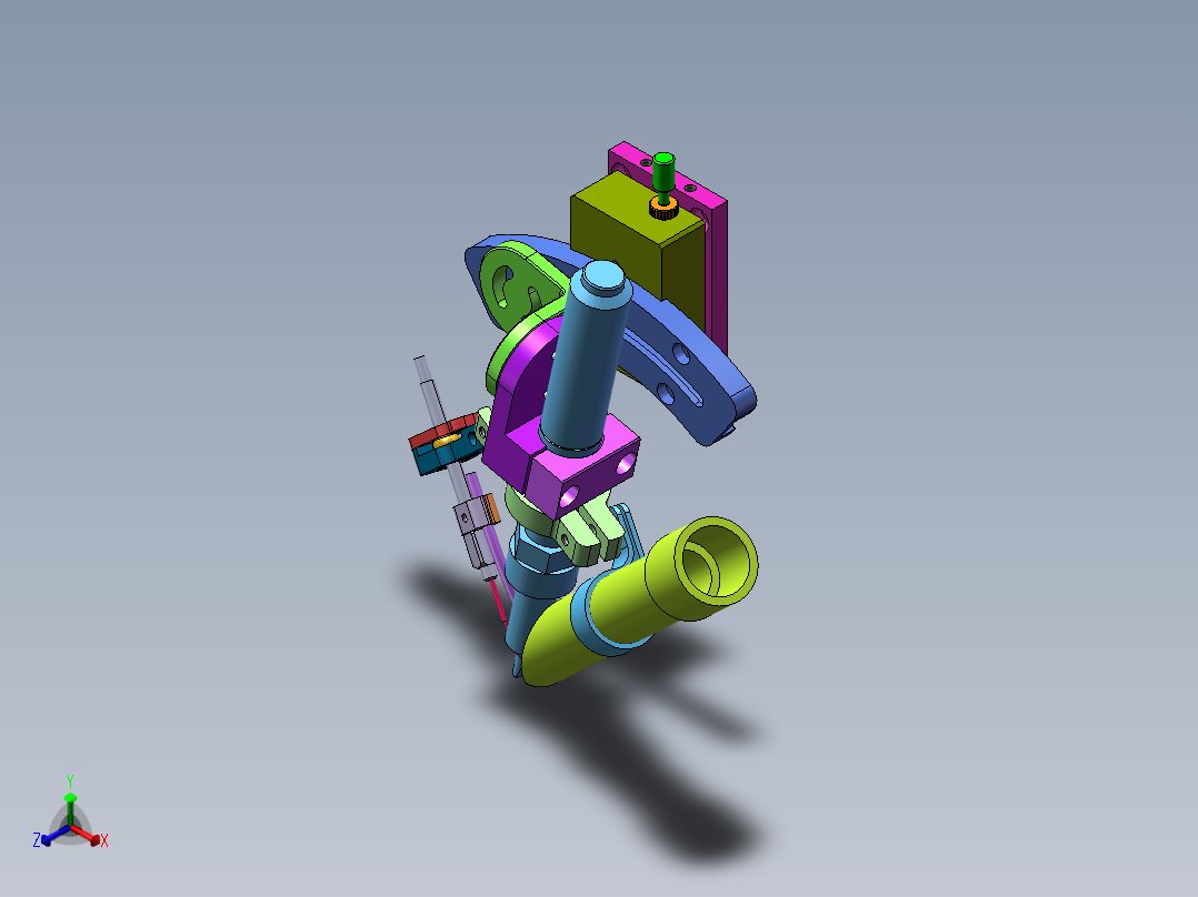 烙铁焊接组件正等轴测图