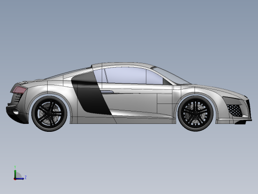 奥迪R8 一比一车身--igs sw左视缩略图
