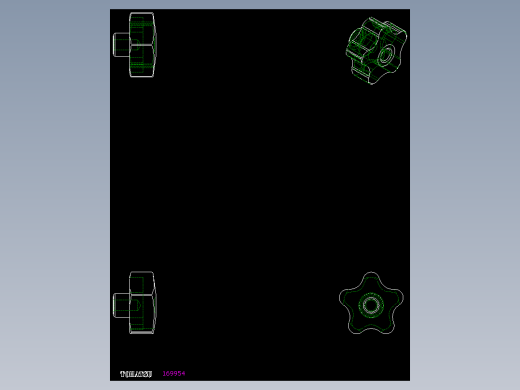 星型把手(軟膠被覆)VCT-SOFT-2D多系列多零件图纸模型