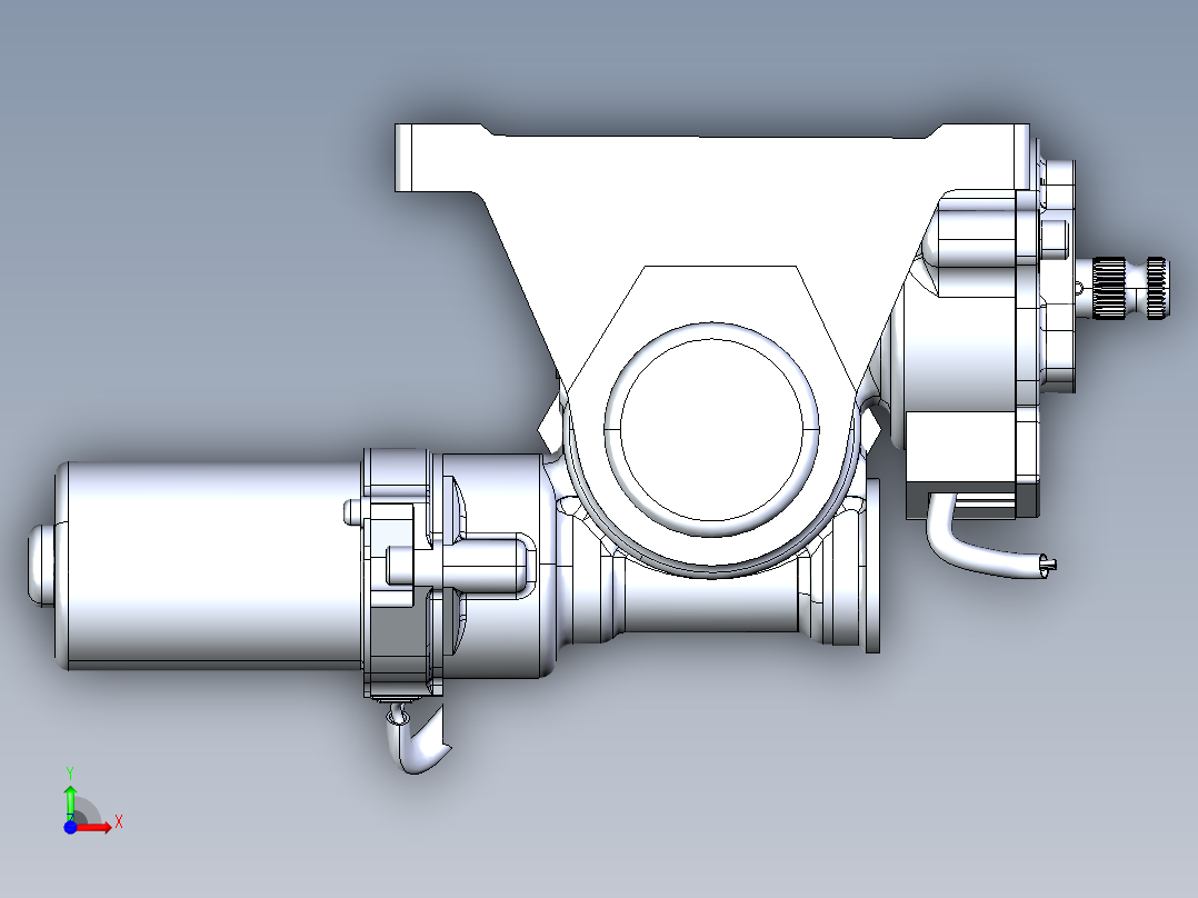 拉力输出式转向器前视图