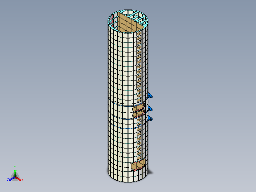 中机身1正等轴测图