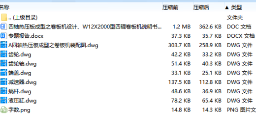 四轴热压板成型之卷板机设计、W12X2000型四辊卷板机含张CAD图缩略图