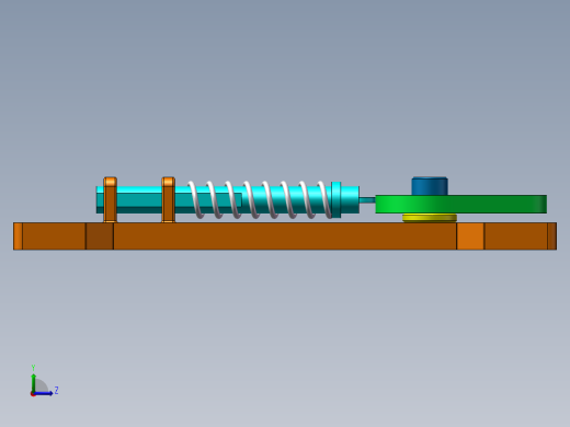 凸轮弹簧运动左视缩略图