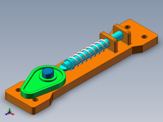 凸轮弹簧运动正等轴测缩略图