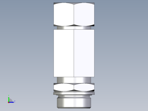 卡套式工业通用硬管接头EO_Adjustable_locknut_run_tee_LEE30SMCF左视缩略图
