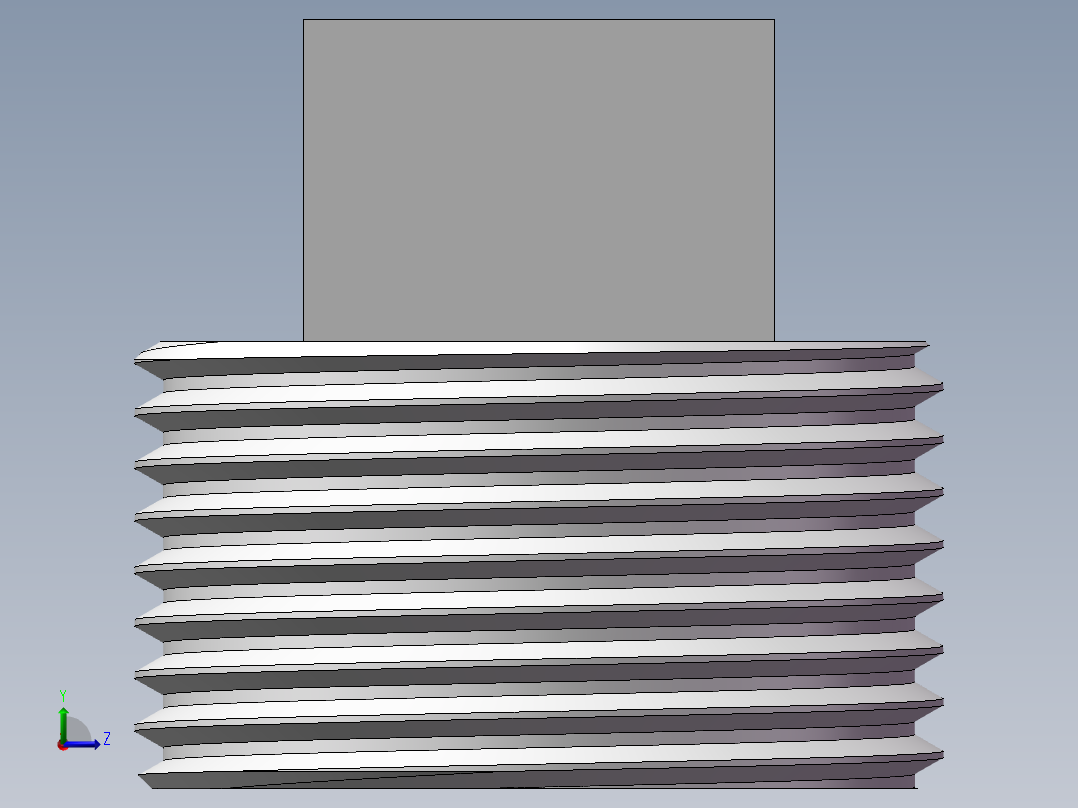 四角塞头 DN25左视图