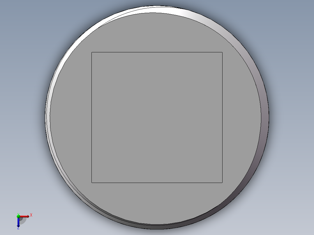 四角塞头 DN25俯视图