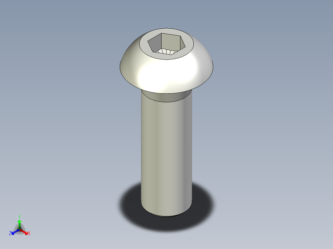 內六角圓頭螺絲,不銹鋼內六角圓頭螺絲BCBB,SBCBB-3D多系列多零件图纸模型主视图