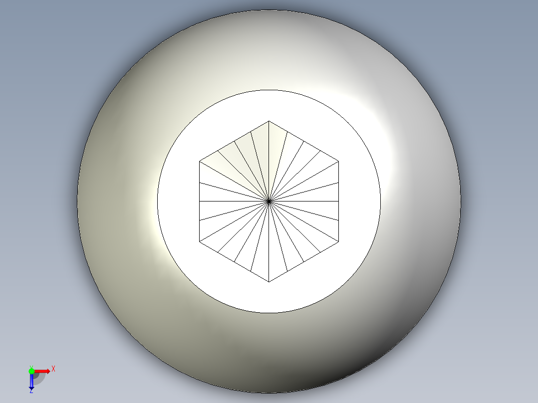 內六角圓頭螺絲,不銹鋼內六角圓頭螺絲BCBB,SBCBB-3D多系列多零件图纸模型俯视图
