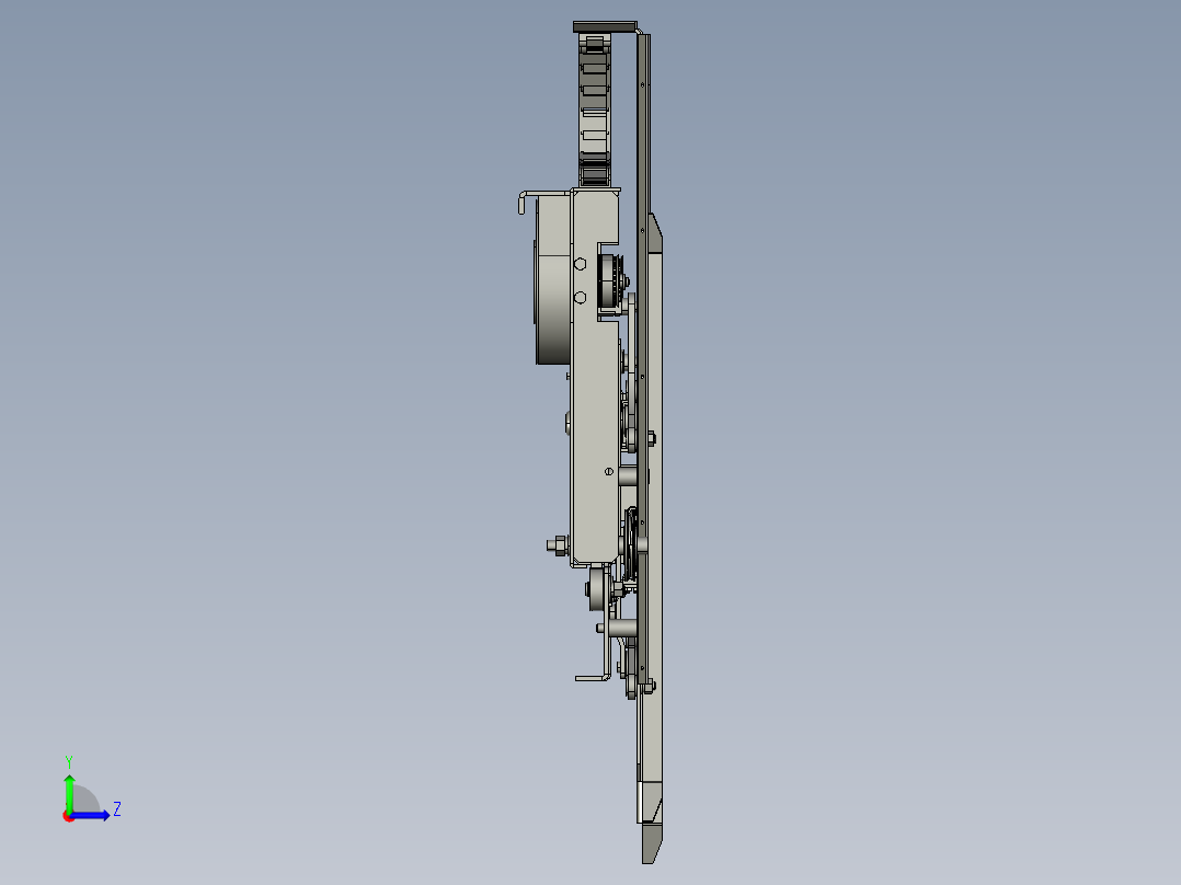 电梯门机机构（中分800门左视图