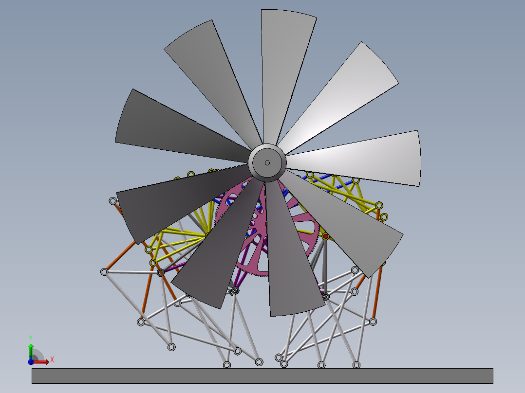 风力仿生兽前视图
