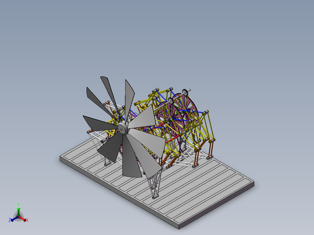 风力仿生兽正等轴测图