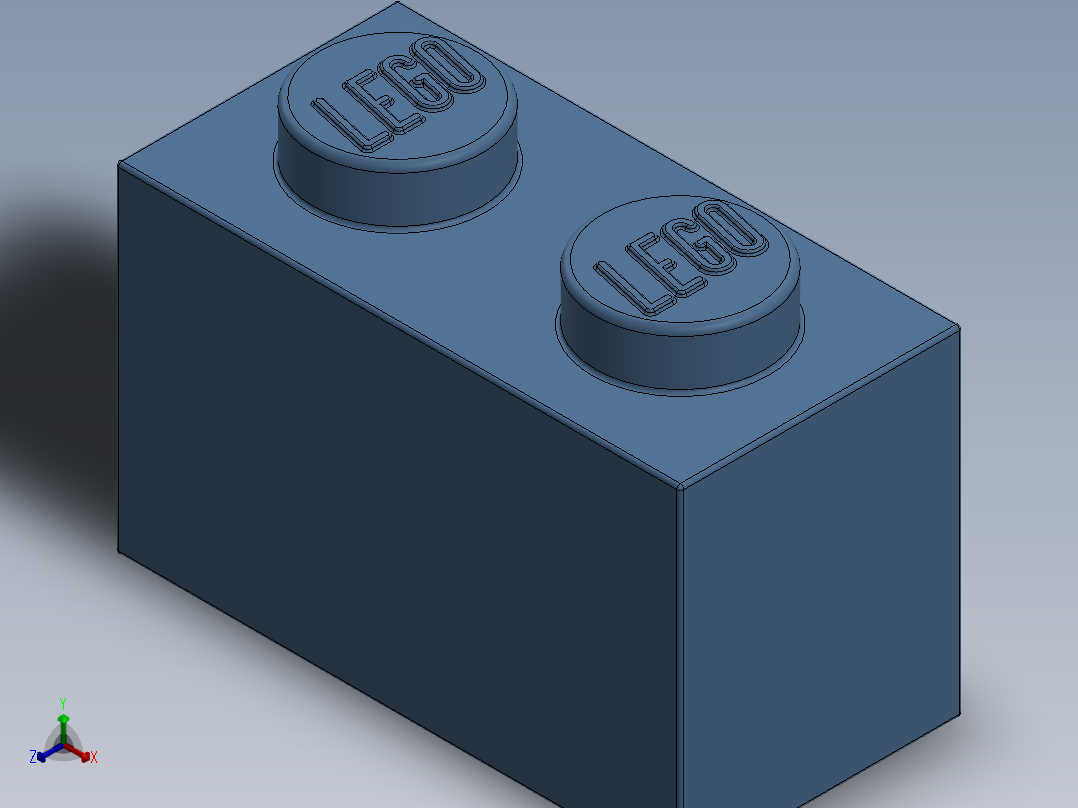 乐高套装 4421基本积木-4179833 - 3004 Medium Blue Brick 1 x 2.SLDPRT