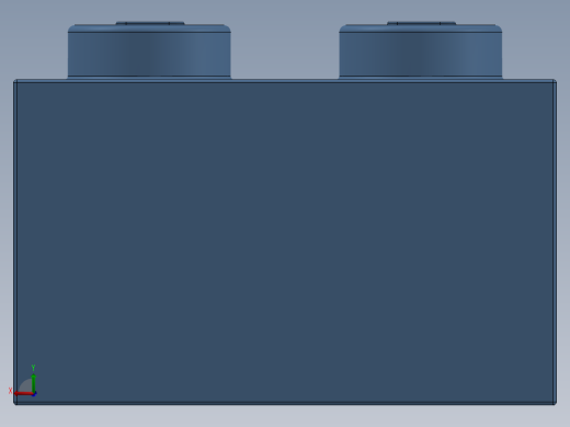 乐高套装 4421基本积木-4179833 - 3004 Medium Blue Brick 1 x 2.SLDPRT后视缩略图